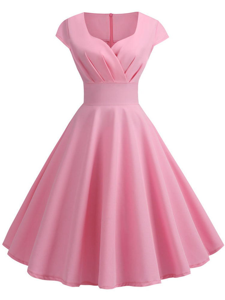 Rosa Sommerkleid Damen V-Aussc – Women Formal Wear Zara Bewertung und Preis