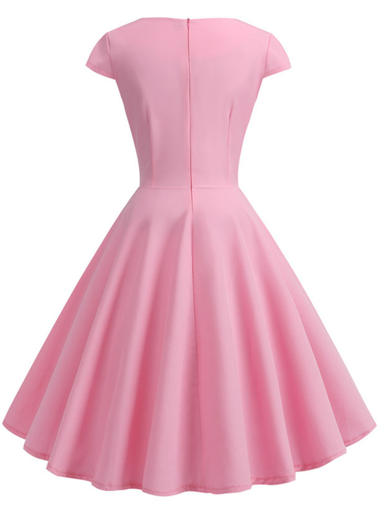 Rosa Sommerkleid Damen V-Aussc – Women Formal Wear Zara Bewertung und Preis
